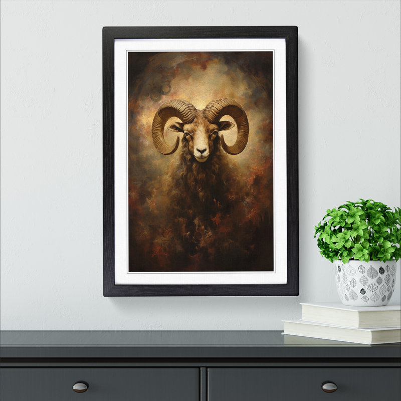 Single Picture Frame Print on Wood, 46cm H x 34cm W, Black Framed
