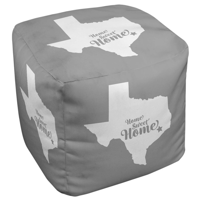 Repose-pieds cube en houston the home houston, Gris
