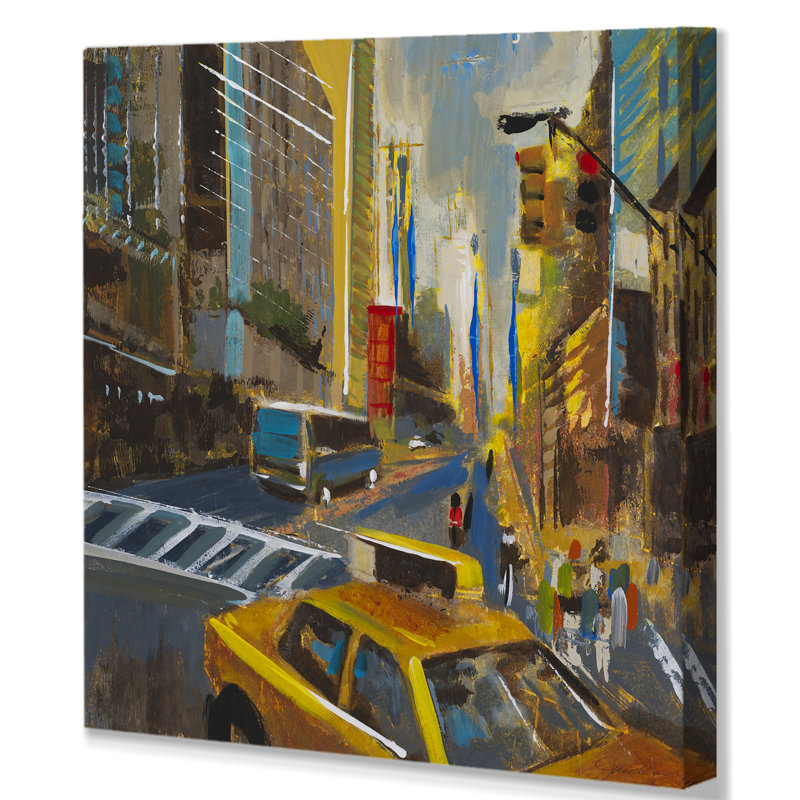« brillante lights, big city i », reproduction d’art sur toile tendue, H 16 po x l 16 po x P 1 po