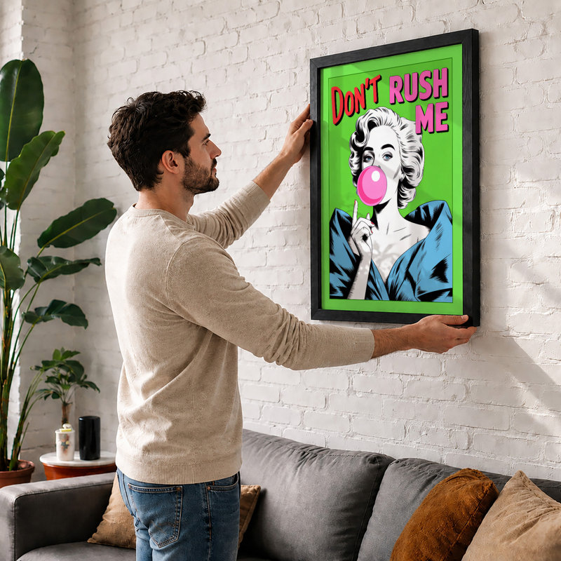 Don't Rush Me Pop Art - Framed Print, A2 - 59.4 x 42.0 cm, Unframed