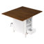 Table de salle à manger à hauteur de comptoir en bois 35,4 po avec abattant et 2 tiroirs-2080688129-2080688130