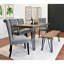 Ensemble de salle à manger à la mode 6: table en épingle à cheveux, 4 chaises chics, banc
