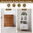Metal Display Cabinet With Glass Doors And Adjustable Shelves, Modern Freestanding Arched Cabinet, Antique Cabinets, Porcelain Cabinets, Bookshelves,assembly Required-2143739970