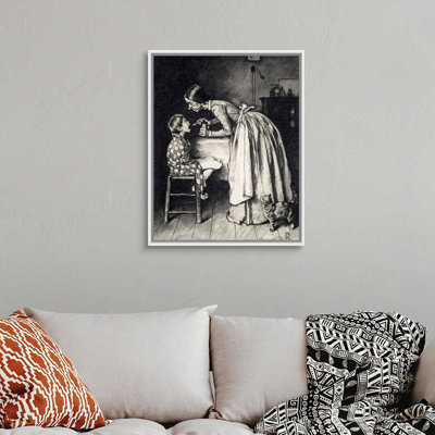 Norman Rockwell " Aunt Polly Giving Tom Sawyer Medicine (Study) " by Norman Rockwell Painting Print