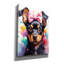 Toile épique Graffiti «Cute Dog With Pink Watercolor Bow» par Momart, 40 po x 54 po