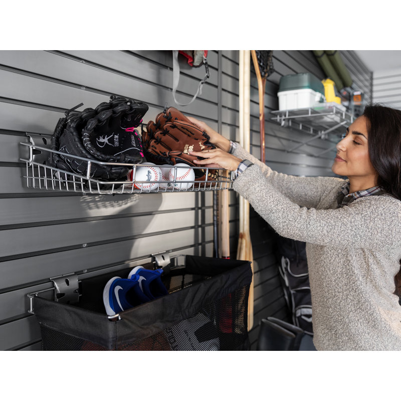 Silver 40 Sq. Ft. PVC Slatwall Storage System
