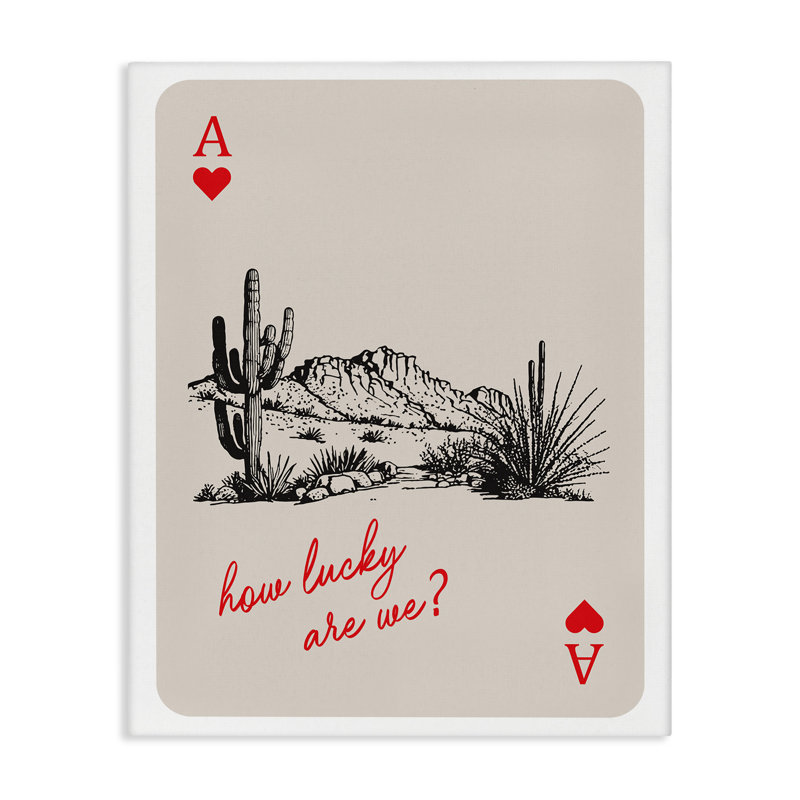 Reproduction d'art sur toile, "Carte à jouer", H 48 po x l 36 po