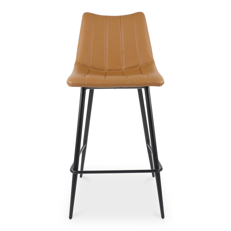 Finnigan Counter & Bar Stool, Light Brown/Faux Leather, Bar Stool (30" Seat Height)