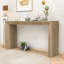 Elegant Waterfall Edge Console Table with Hidden Drawers-1859109292