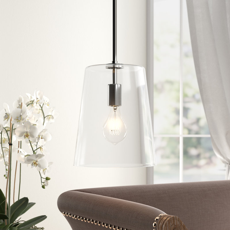 Selena 1 - Light Single Pendant, Light Silver, 11.38" H x 9" W x 9" D