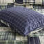 Courtepointe très grand / très grand et bleu marine, imprimé patchwork réversible, revers en tissu écossais, rembourrage en coton, taies décoratives à fermeture à glissière, tissu bleu marine lavable, tissu écossais, fermeture à glissière, facilement-119448561-119448563
