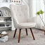 Fauteuil à oreilles Mid-Century moderne capitonné-1673436085