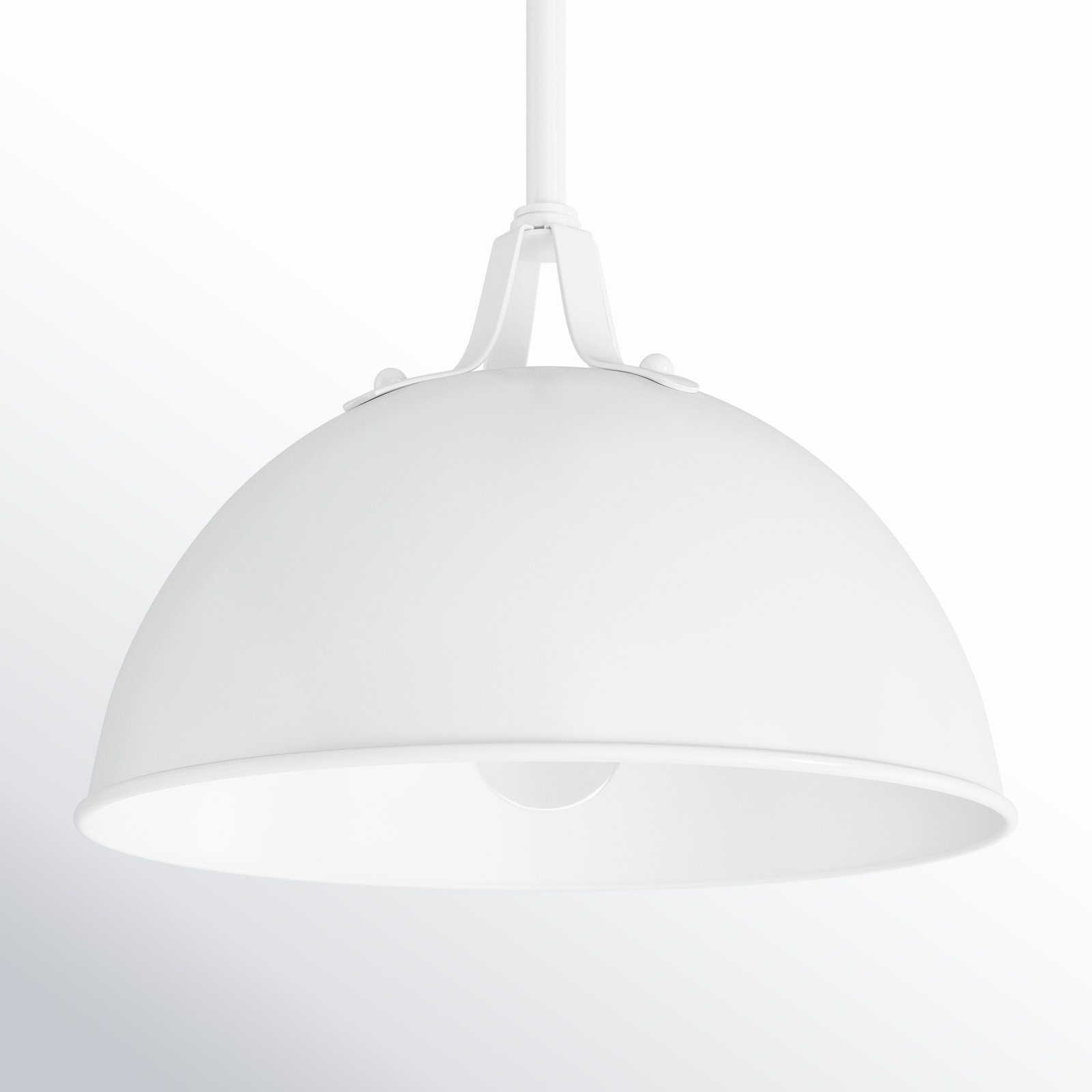 Carlacia Single Light Dimmable Pendant, White