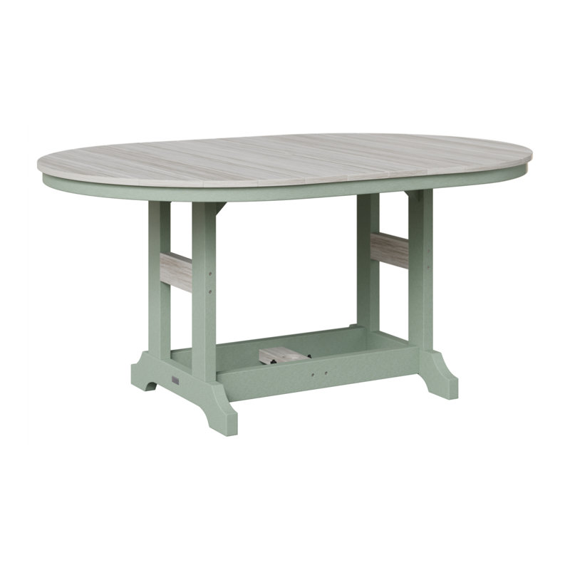 Table de bar Berlin Classic, Écume de mer, écume de mer, H 39,5 po x l 44 po x P 64 po, Coquille de mer