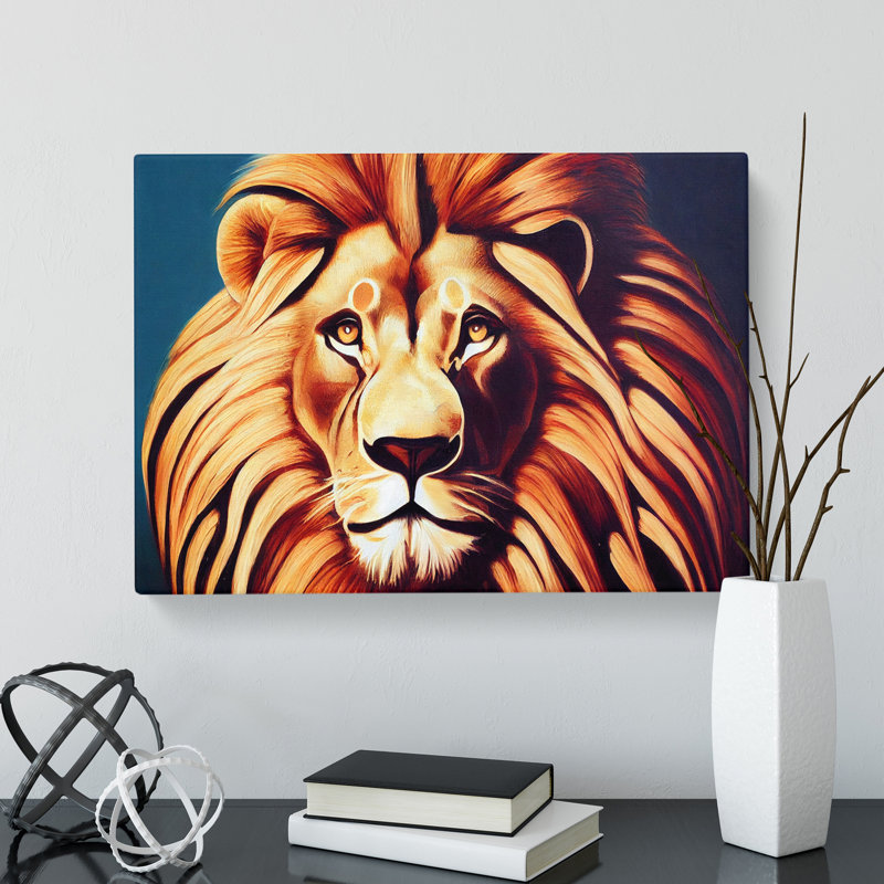 Prime Lion - Wrapped Canvas, 35cm H x 50cm W x 3cm D