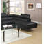 Canapé modulaire en similicuir noir