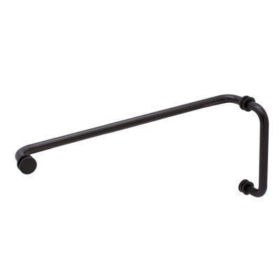 FHC Handle And Towel Bar Combo, 6" Pull Handle And 24" Towel Bar Center-To-Center, Oil Rubbed Bronze Finish