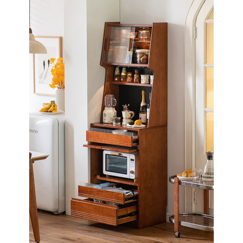 Japanese Style Solid Wood Multi-functional Sideboard
