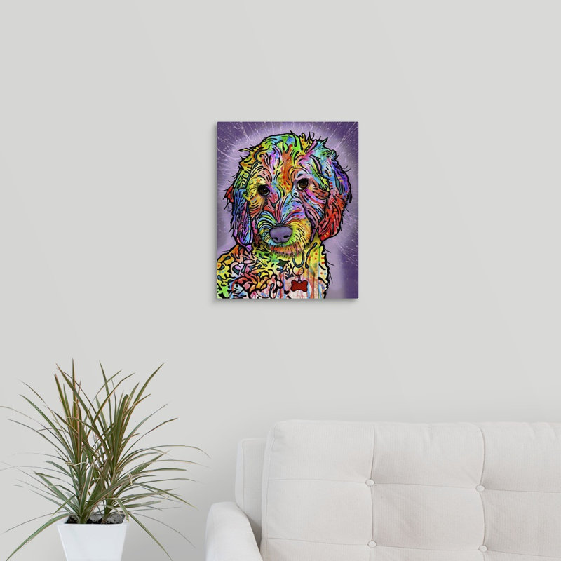 « caniche doux », reproduction, Toile, H 20 po x l 16 po x P 1,5 po