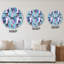 Forme triangulaire avec feuilles tropicales - Horloge murale à motif-1534975538