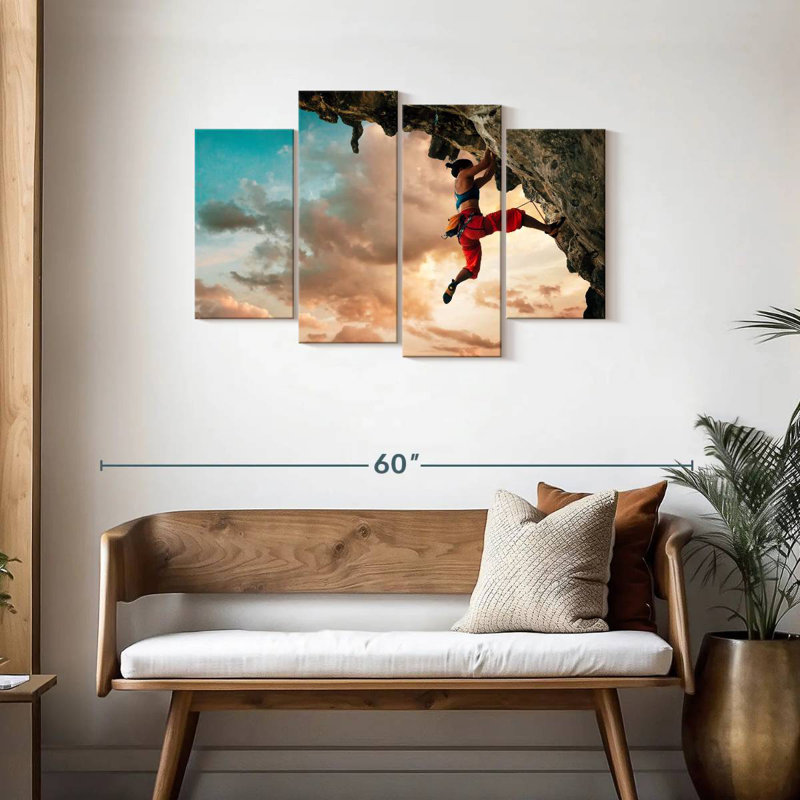 Senne Rock Climbing Woman, 27" H x 43" W