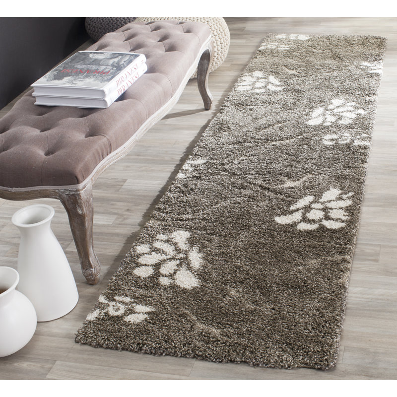 Caniesha Shag Performance Floral Rug, Runner 2'3" x 7'