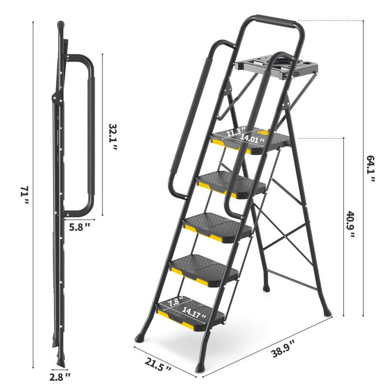 5 Step Ladder with Tool Platform
