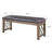 Black And Weathered Cherry Bench With Nailhead Trim-2090256855