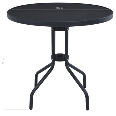 Boel Round Glass Outdoor Bistro Table
