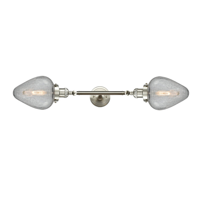 Éclairage pour salle de bain 2 lumières Shauna, Nickel satiné brossé