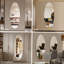 Miroir mural pleine longueur, miroir ovale pour entrée, chambre à coucher