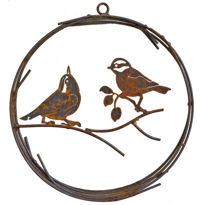 Décoration murale en couronne de fleur oiseaux