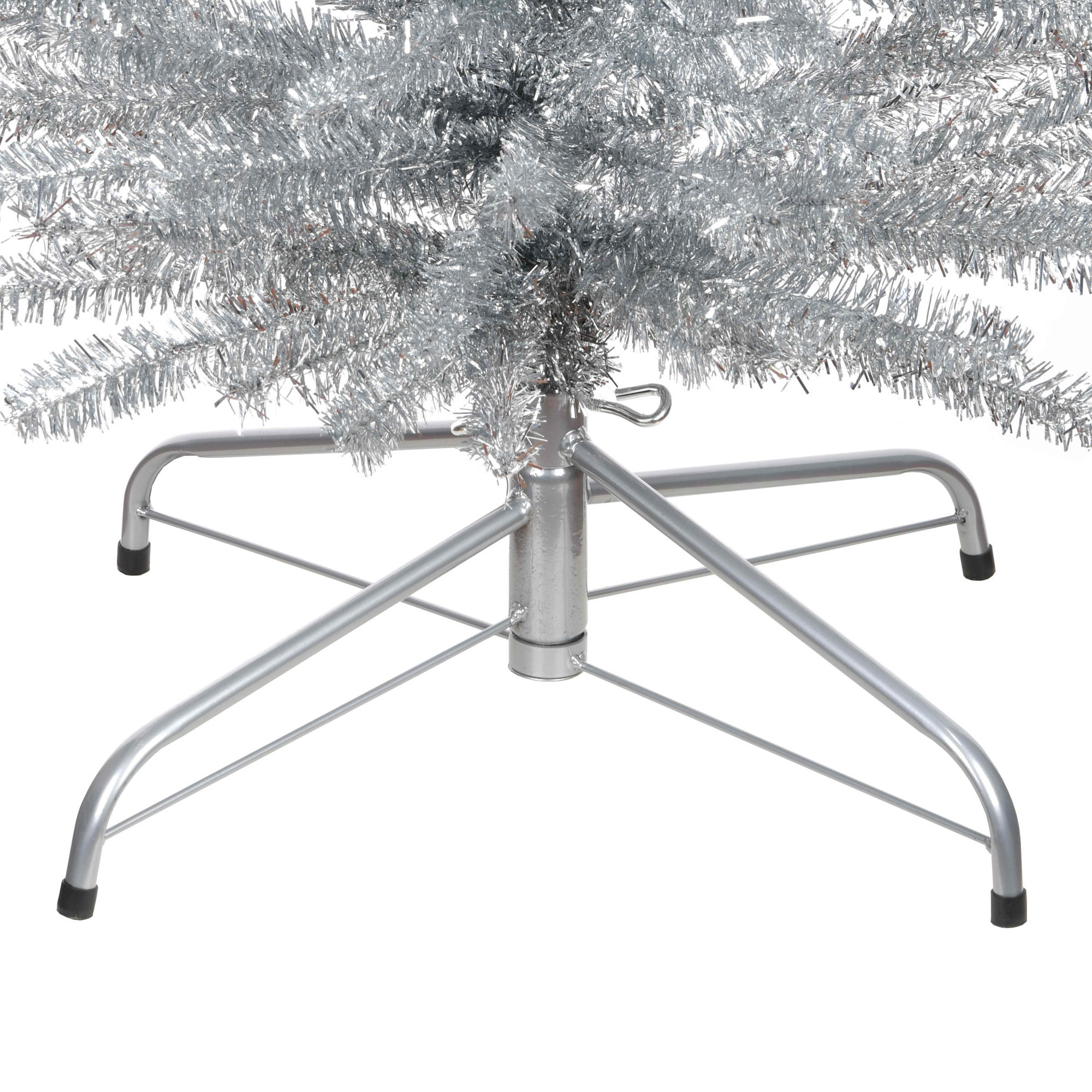 The Holiday Aisle® Silver Tinsel Tree, 7'