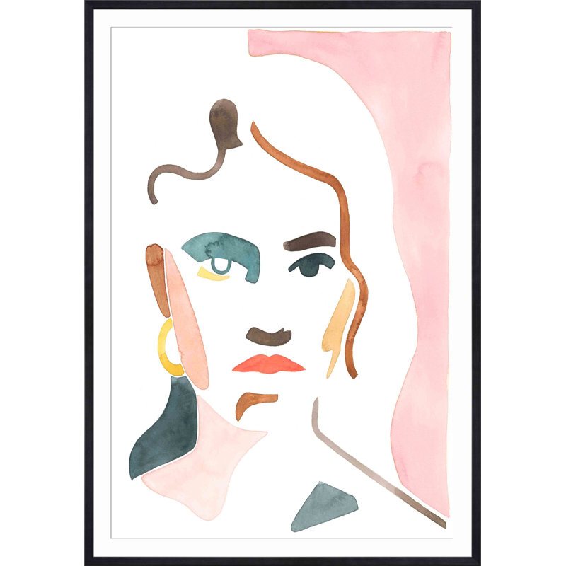 «She Shadow I» par Grace Popp - peinture encadrée, Noir, H 12 po x l 12 po