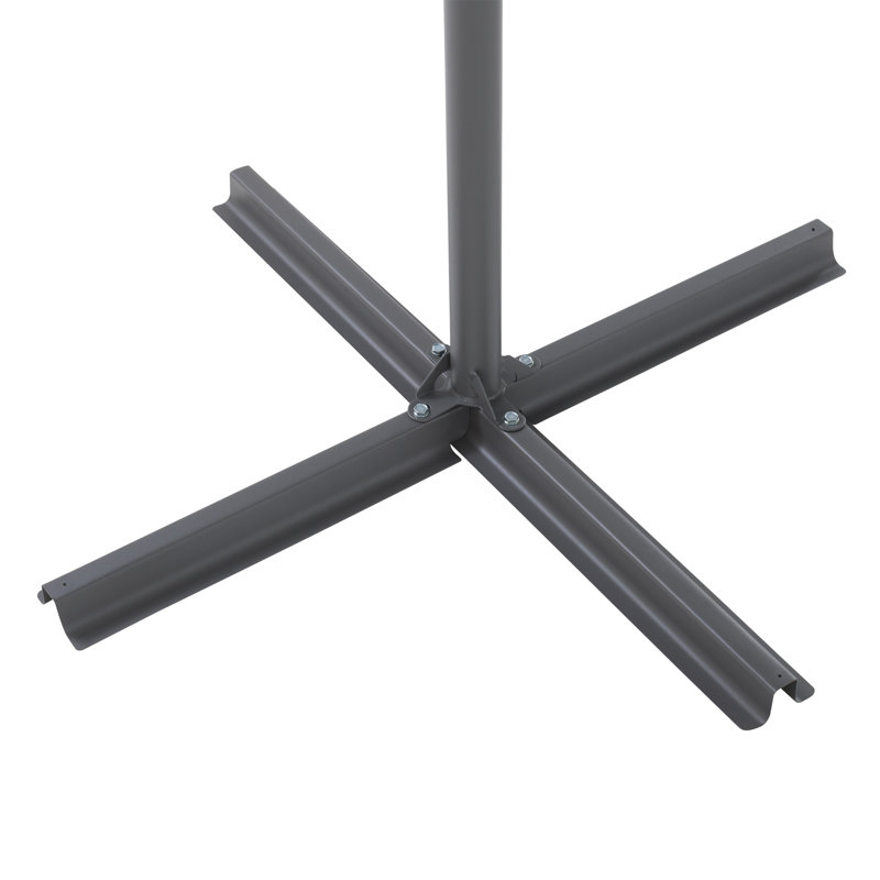 Parasol en porte-à-faux 9,6 pi avec base de comptoir Helland, Vin rouge