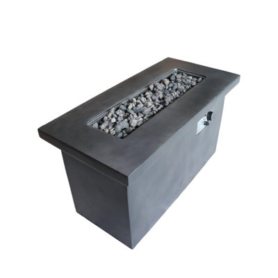 Concrete Propane/Natural Gas Outdoor Fire Pit Table