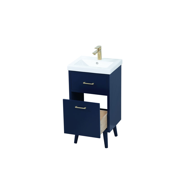 Ensemble de meuble-lavabo simple 18 po Steinfeldt, Bleu