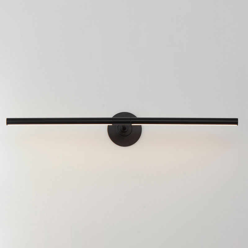 Demontrey Aluminum LED Armed Sconce, 4.5" H x 30.75" W x 8.75" D, Black/White