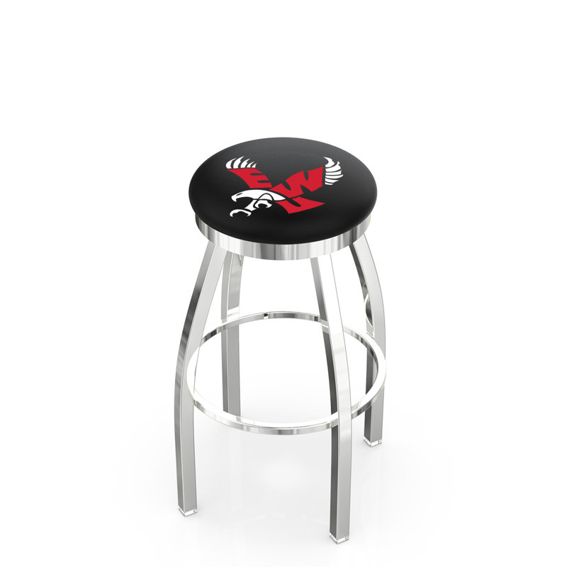 NCAA 36" Swivel Bar Stool, Eastern Washington, Chrome