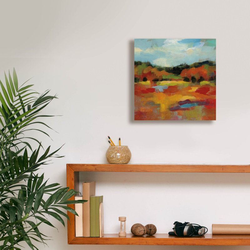 «August Moment I» par Silvia Vassileva, peinture sur toile tendue, H 12 po x l 12 po x P 0,75 po