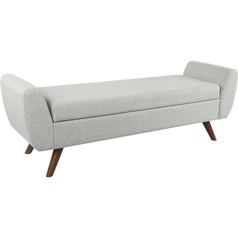 Banc de rangement avec pieds en bois