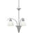 Kerris 3-Light Indoor Brushed Nickel Classic/Traditional Chandelier with Alabaster Glass Shades