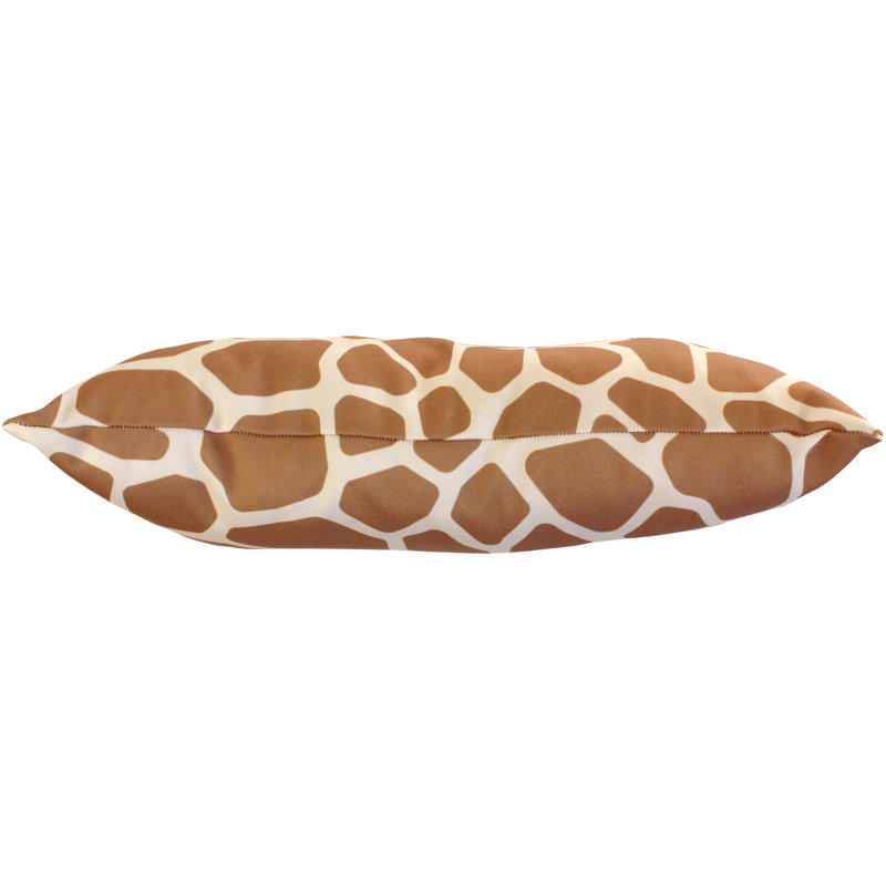 Animal Print Reversible Throw Pillow, Tan
