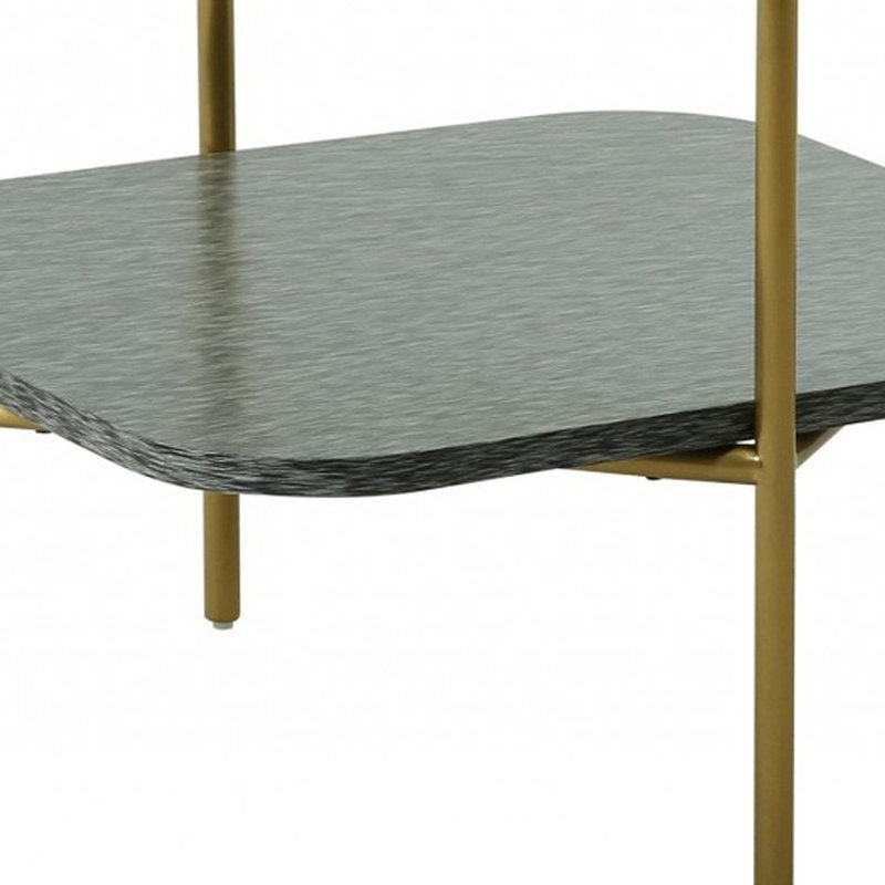 Table de bout en verre avec rangement