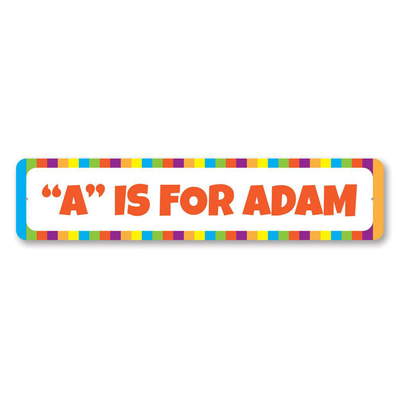 Plaque en aluminium ABC, H 4 po x l 18 po x P 0,04 po