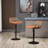 Swivel Dining Bar Stools Of 2, Orange, Adjustable Height With Footrest, Kitchen, Metal Base, 250Lb Capacity Modern Seat For Kitchen & Dining, Load-837263198