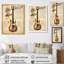 Guitare électrique, Illustration rétro, partition musicale - musique, art mural-106094070-106094073