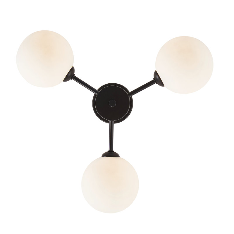 Semi Flush Mount, Matte Black