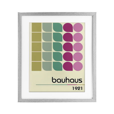 Bauhaus Midcentury, reproduction d'art moderne encadrée sous verre, design par Annabelle Hall