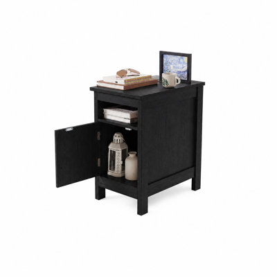 Table de bout Farmhouse avec rangement ouvert et tablette ouverte